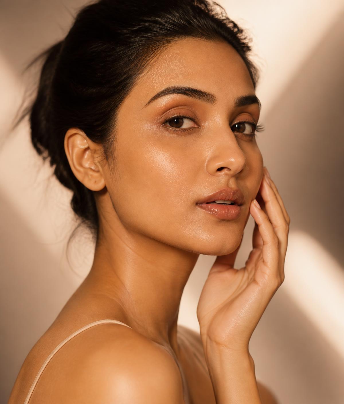 Decorative beauty editorial portrait